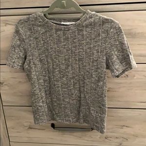 Zara gray shirtsleeve sweater